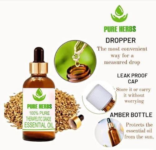 Pure Herbs Pure Herbs Sesame Oil (Sesamum indicum) Pure & Natural Therapeutic Grade Carrier Oils with Dropper (50ml)