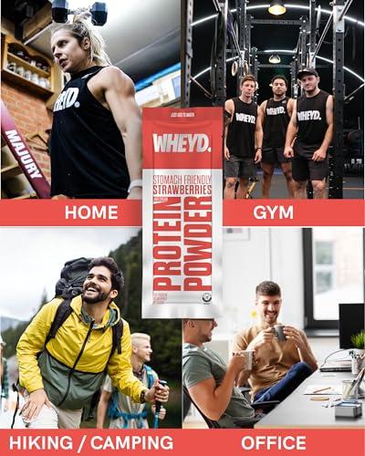 whey\'d WHEYD Hydrolysed Whey Protein Isolate - Grass-Fed, Low Calorie Whey Protein Powder - Made from Premium Irish Dairy, Low Lactose, No Digestive Issues - 24g Sachets, Box of 20, Strawberries & Cream