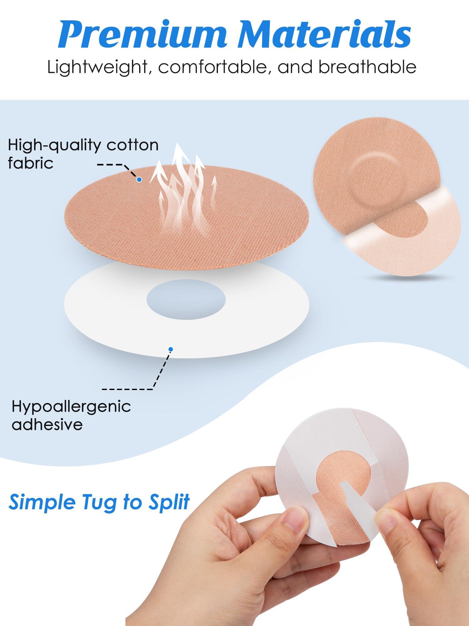 YOUSHARES 20 Packs Freestyle Libre 2 Sensor Cover - Waterproof Adhesive Patches for Freestyle Libre Sensor, Libre 2 Sensor Patches by YOUSHARES (Beige)