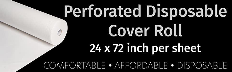 RSL89 1 Beauty-Spa-Medical Disposable Perforated Bed Cover Roll, Non-Woven Disposable Exam Bed Sheet Covers for Facial Bed Waxing Bed Exam Table Covers for Massage, Lash, Micro-needling, Tattoo Bed By RSL89