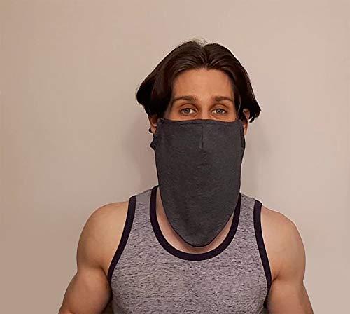 KT Valley Company Beard Face Mask for Men with a Beard, Bearded Men Face Mask, Reusable and Comfortable Beard Mask (Gray)
