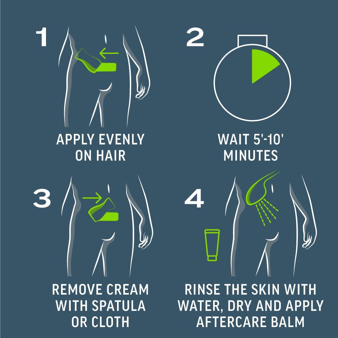 Veet Veet Men Intimate Hair Removal Kit, Hair Removal Cream & Aftercare Balm, For Sensitive Areas, 100ml & 50ml each (pack of 2)