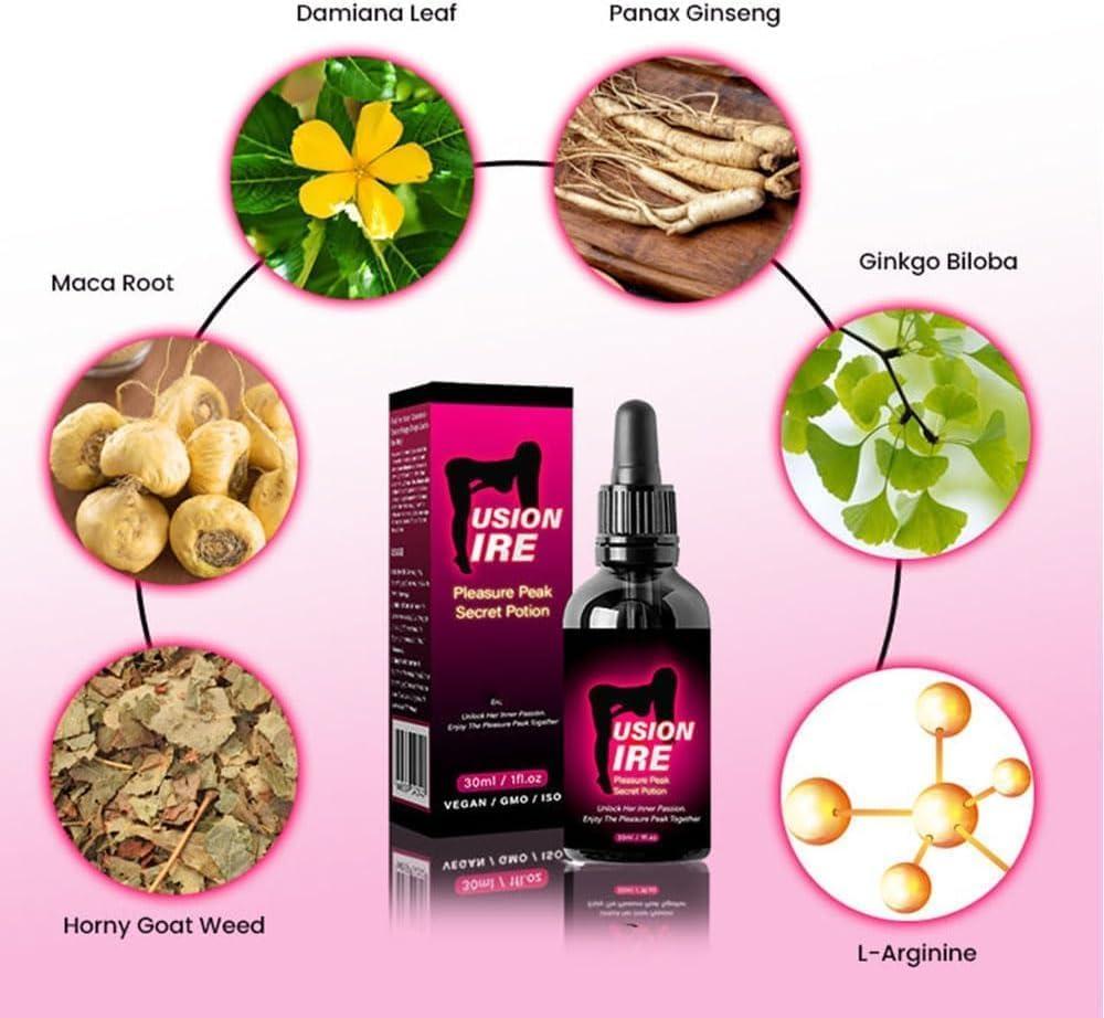 Endyniner FusionFire Pleasure Peak Secret Potion - Secret Happy Drops, Happy Hormones Drops for Women, Pleasurepeak Oral Drops, Enhancing Sensitivity and Pleasure, DesireFusion Passion Elixir (1pcs)
