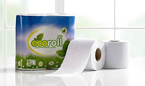 WDS Group Environmental Friendly Biodegradable Eco-Roll Toilet Roll Paper Tissue - 100% Recycled 2 Ply (36 Pack)