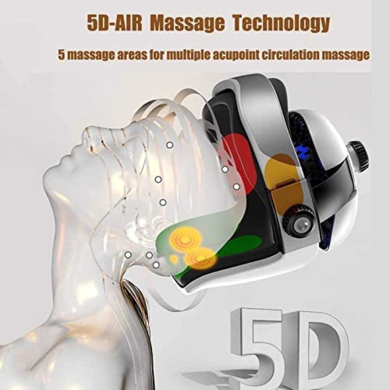 HEAXIY Electric Head Massager, Neck Massage Helmet with Heat, Kneading, Air Compression, Acupuncture Points Massager for Headache, Stress Relief, Deep Sleeping