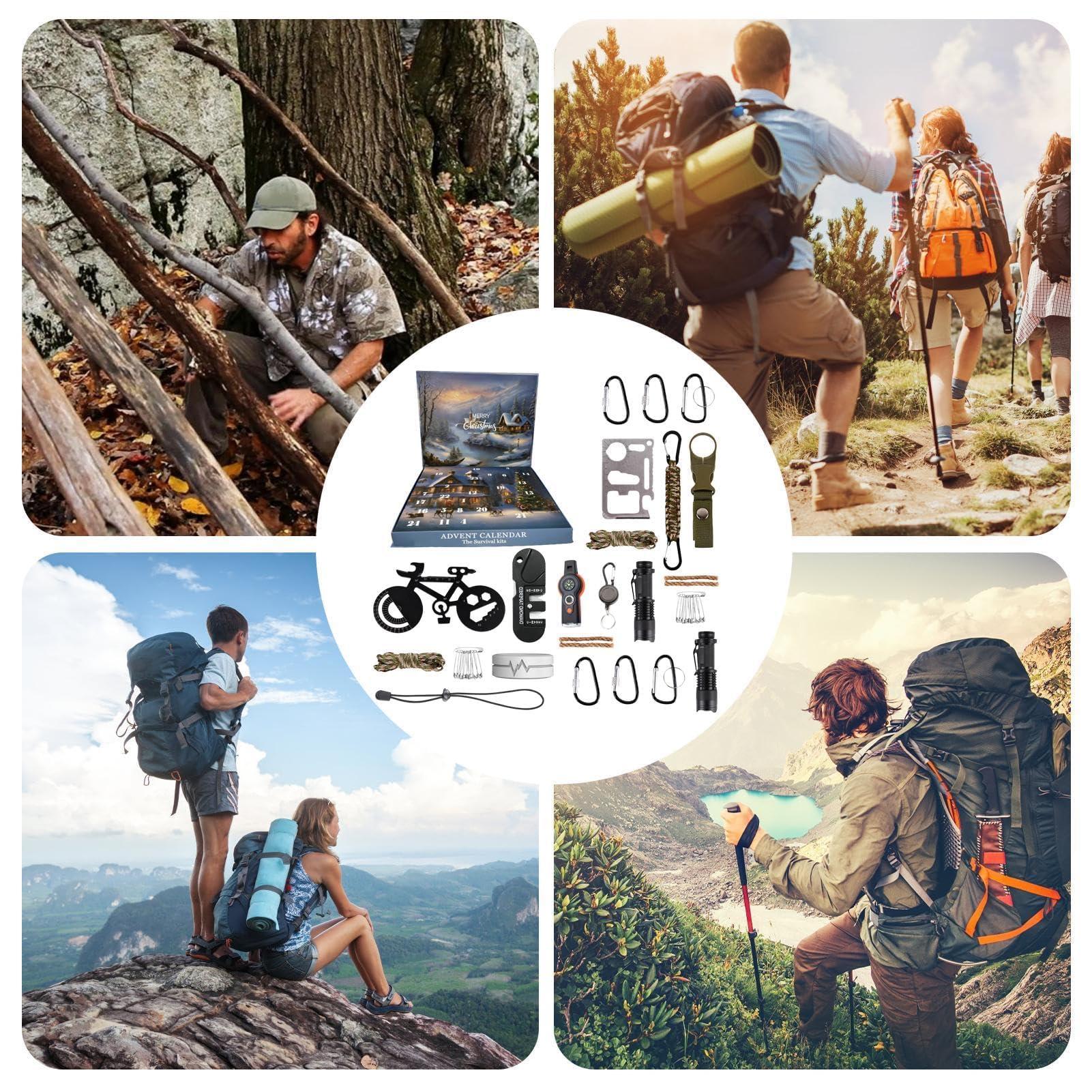 HIMS HIMS 2024 Advent Calendar, with Mens Survival Kit, Tool Christmas Calendar for Adults, Teenagers, D