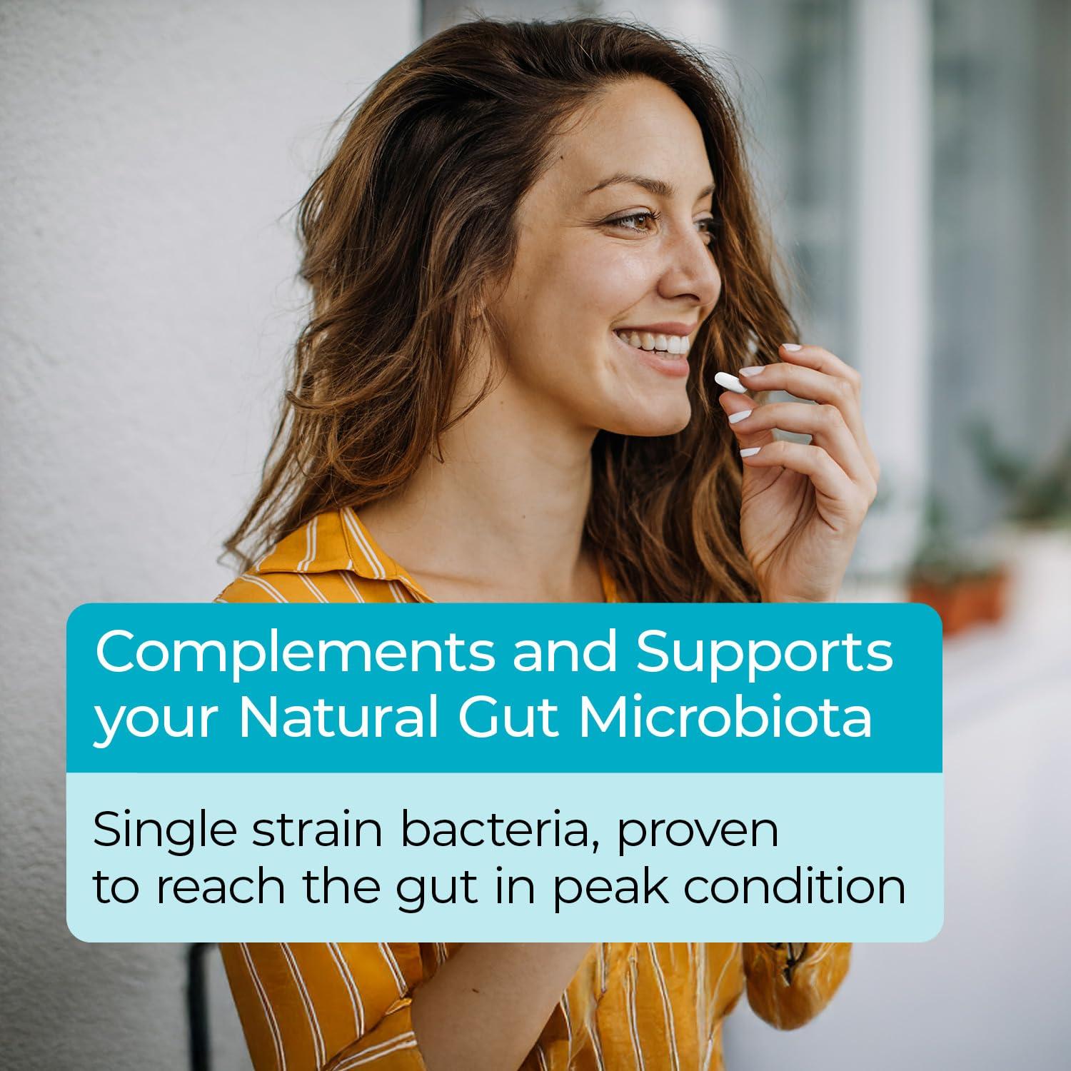 PrecisionBiotics Alflorex Original - Daily Gut Health Probiotics Supplement with Unique Bifidobacterium Longum Bacteria Strain 35624 - Bacterial Cultures - 30 Capsules