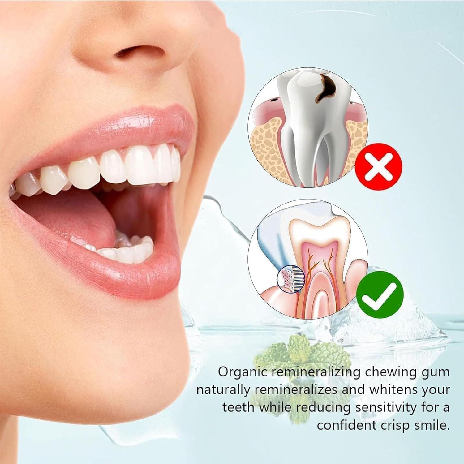 Giurui Larineco Toothpaste, Nano Hydroxyapatite Natural Remineralizing Toothpaste, Remineralizing Gum Chewing Gum Toothpaste, Organic Mastic Mint Toothpaste Gum, Tooth Care and Fresh Breath (2 Pcs)