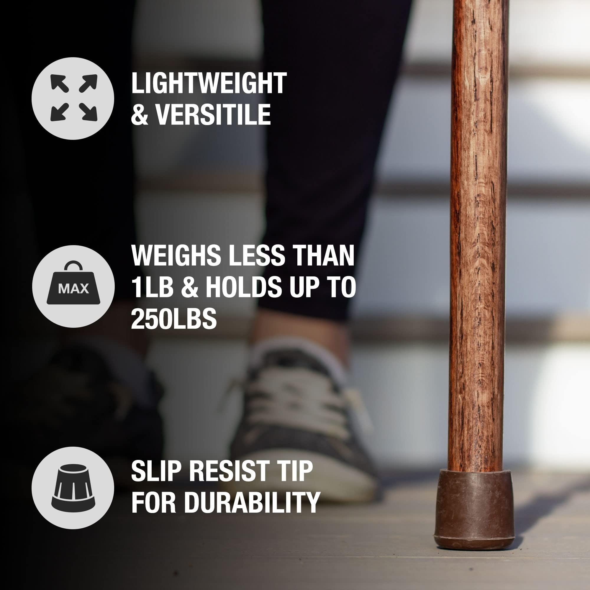 Brazos Brazos Twisted Oak Handcrafted Wood Derby Cane, Made in USA, 34 Inches, Red by Brazos Walking Sticks