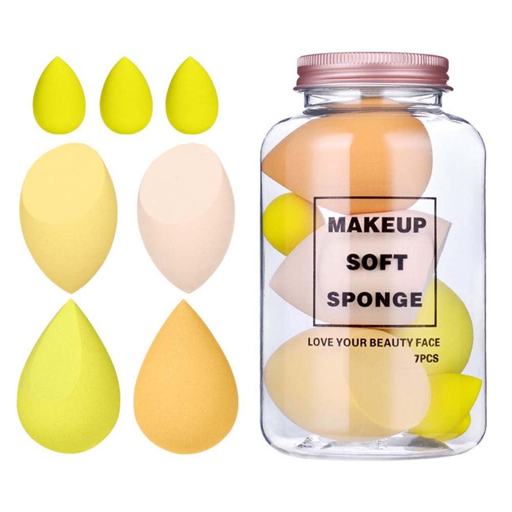 Generic 7Pcs Makeup Blender Sponges Makeup Sponge Set Blender Sponges Beauty Makeup Sponges Sponge Egg for Makeup Tools Soft Sponge Eggs