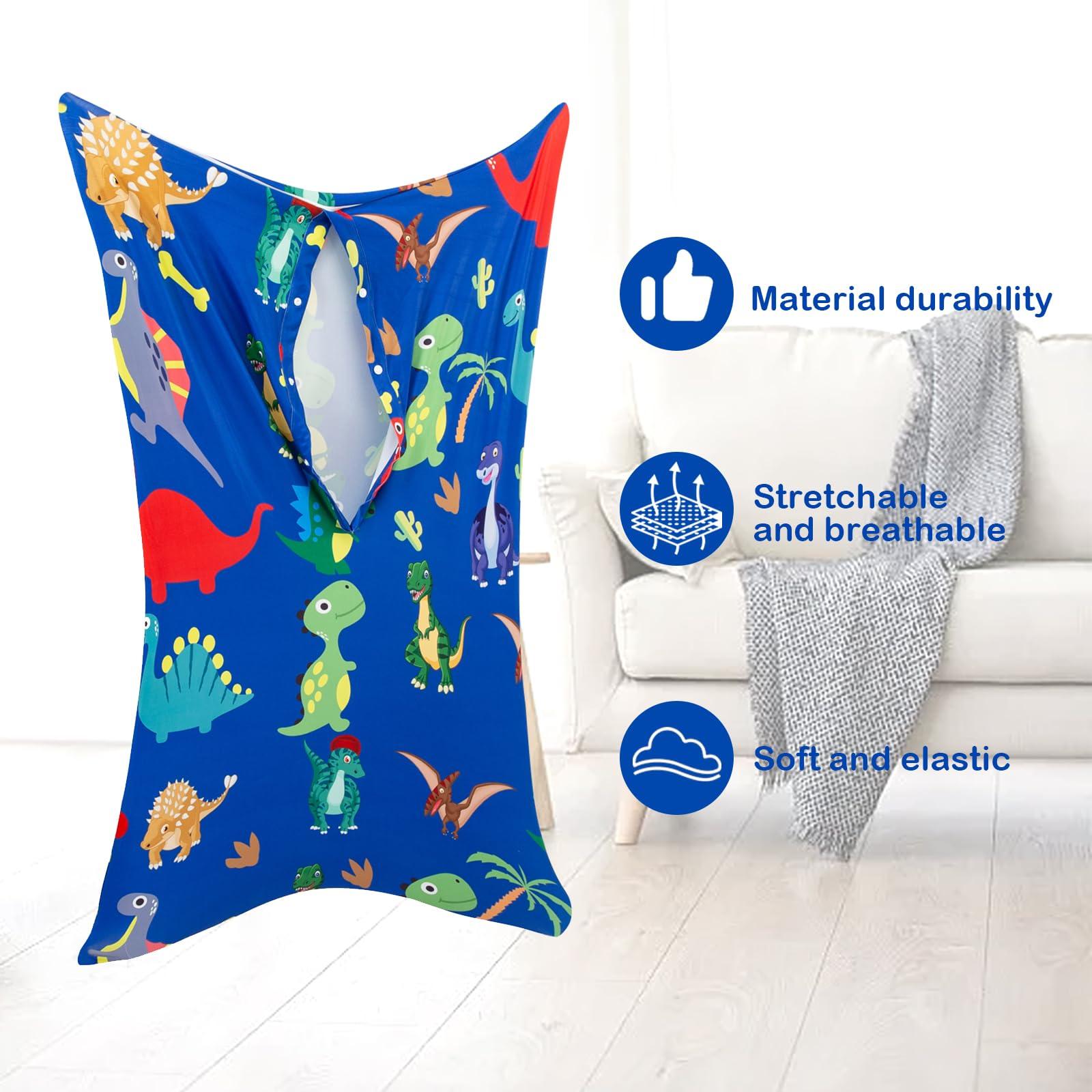 Nogsay Sensory Body Sock for Kids,Full-Body Sock Stretchy Full Body Wrap Sensory Sock for Children with Autism,Anxiety,ADHD,Hyposensitivity to Relieve Stress and Anxiety,Sensory Equipment Aids (M:120x70cm)