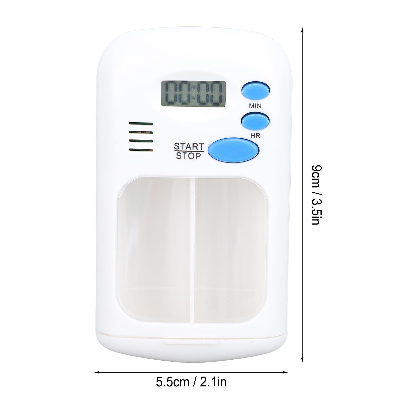 Fockety Automatic Pill Dispenser, Medication Dispenser with Alarm Sound Alerts, LCD Display Electronic Pill Dispenser, Portable Pill Reminder for Medicines, Supplements and Vitamins