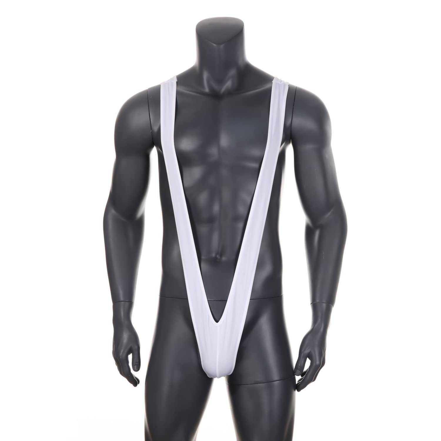 LATRAT LATRAT Inside Ropa, Borat Mankini Costume, One Size for Men, white, M