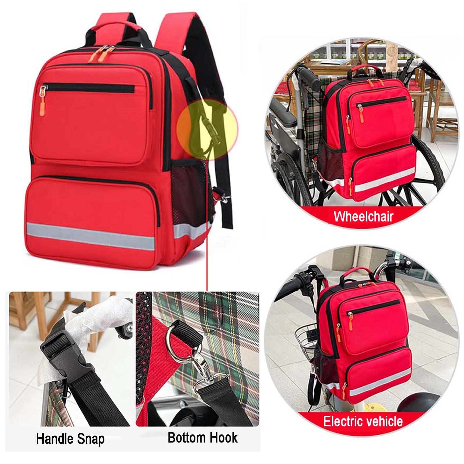 Cubstone Cubstone Wheelchair Backpack, Back of Seat Bag for Mobility Scooters-Large Wheelchair Accessories Bag with Reflective strip - Power & Manual Wheelchair Backpack Pouch for Adult-Bag Only (E)