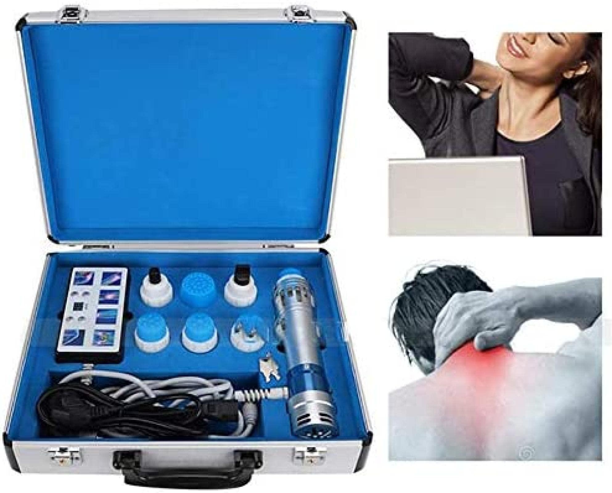 Generic Shockwave Therapy Machine for Ed, Electromagnetic Extracorporeal Machine Relief for Plantar Fasciitis, Tendonitis, Elbow Pain