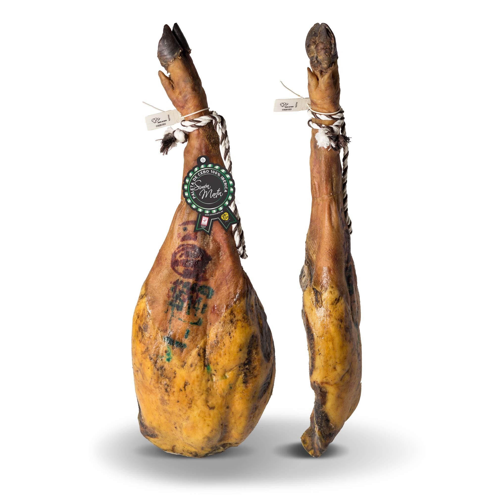 JAMONNATURAL Jamon Iberico Spanish Ham Leg - 4.5-5.0 kg Paleta Iberico Cebo Pata Negra - 100% Natural - No Additives or Preservatives - from Multi-Award Winning Iberico Ham producer Simon Martin