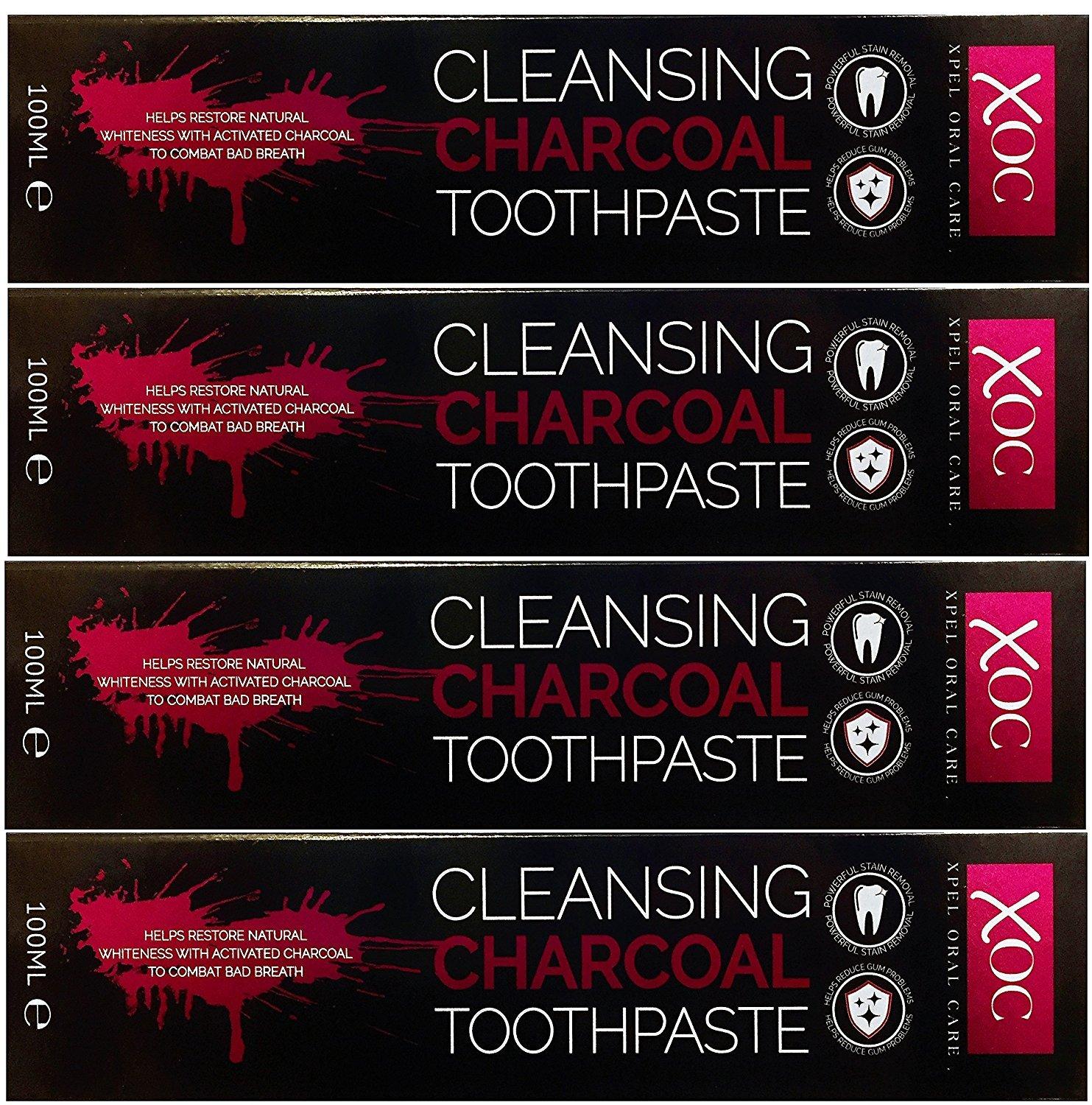 XOC XOC Cleansing Charcoal Toothpaste (4 x 100ml) Whitening