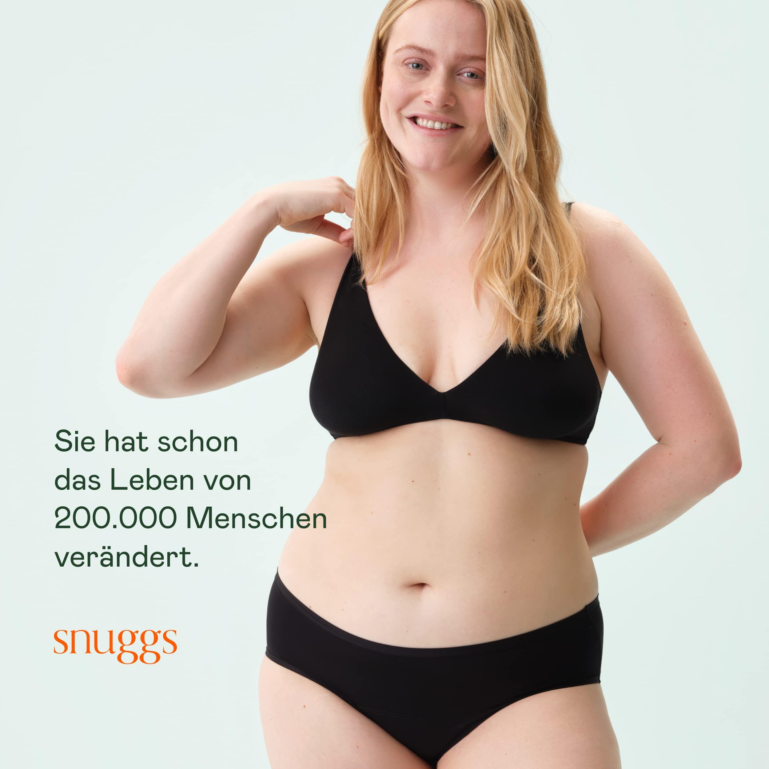 snuggs SNUGGS Classic Period Underwear Medium Flow Thin and Absorbent Menstrual Underwear Made in EU Tencel Lyocell Sustainable Alternative to Tampons Pads Pantyliners