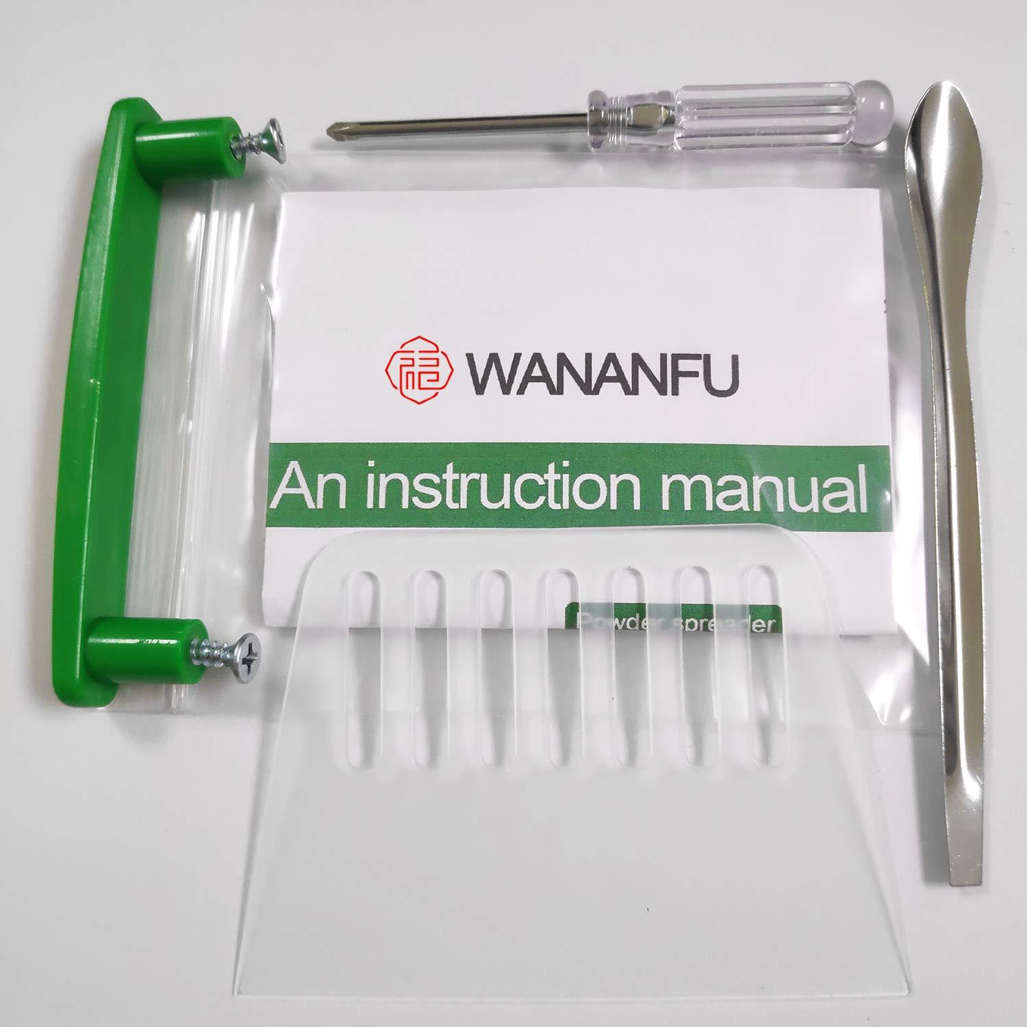wananfu WANANFU Capsule Filling Machine for Size 000 Empty Capsules Vegetarian or Gelatin, Detailed Instructions and Spoon Included