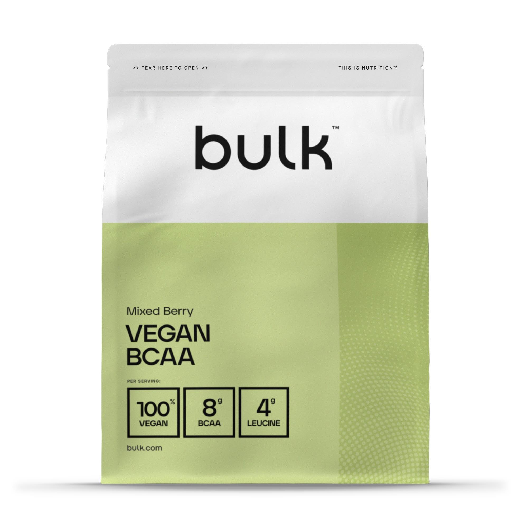 Bulk Bulk Vegan BCAA Powder, Mixed Berry, 500 g, Packaging May Vary
