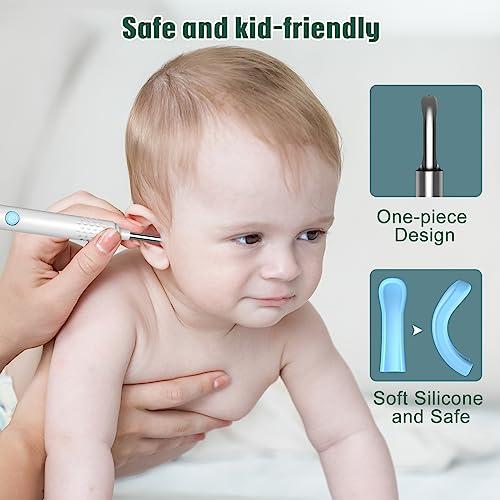 LMECHN LMECHN Ear Wax Removal Kit, Earwax Remover Tool with Camera, Ear Wax Removal with 1080P, Otoscope with LED Light, Ear Camera Otoscope for iPhone, iPad, Android Phones-White