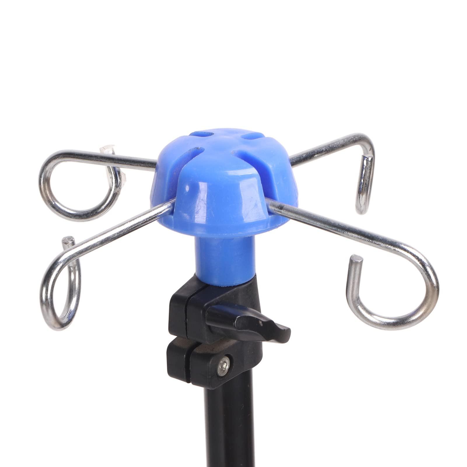 gernie IV Pole, Adjustable Height IV Stand Pole with 4 Hooks Stainless Steel Portable Medical IV Fluid Bag Stand Floor Stand, IV Drip Stand Infusion Holder for Hospitals, Clinics