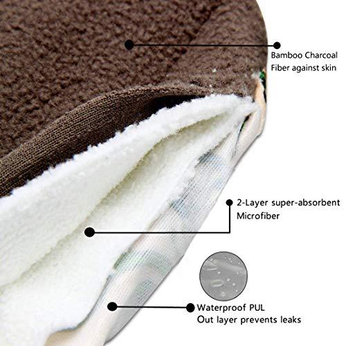 ZCOINS ZCOINS 10PCS Reusable Sanitary Towels Women Hygiene Sanitary Pads for Day and Medium Flow, Washable Bamboo Cloth (26 x 18cm)