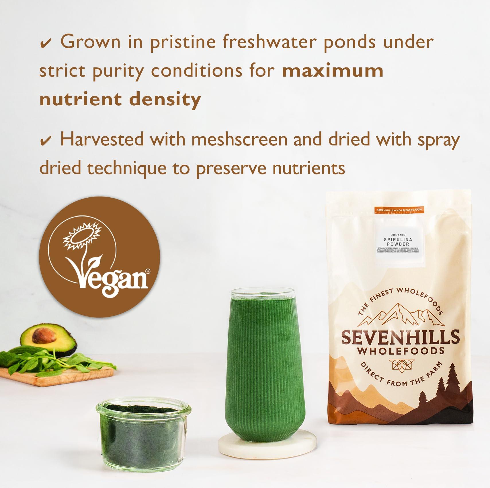 sevenhills wholefoods Sevenhills Wholefoods Organic Spirulina Powder 200g