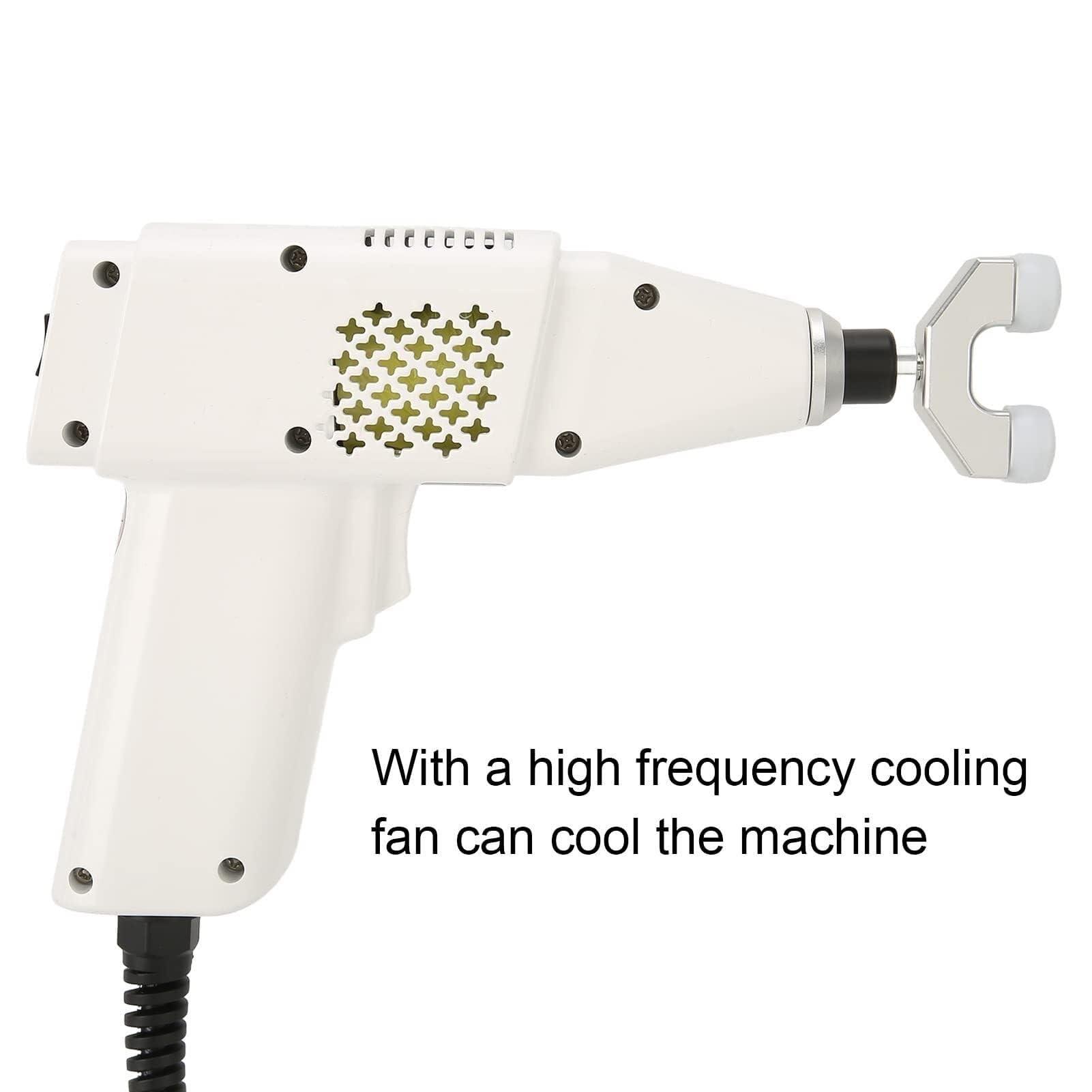 MAHWER Chiropractic Adjusting Tool Instrument Electric Impulse Gun Actuator Massager Professional Massage Equipment Magnetic Therapy Massage Gun (Color : White)