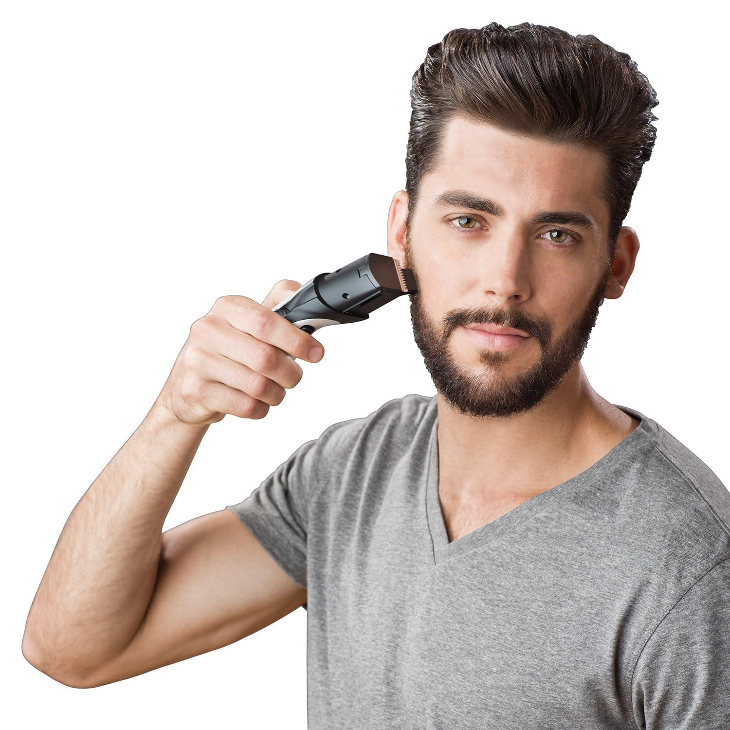 Remington Remington Barba Beard Trimmer (Advanced Ceramic Blades, Pop-up Detail Trimmer, Adjustable Zoom Wheel, 9 Length Settings, Comb Attachment, Cord or Cordless, 40-Minute Runtime) MB320C