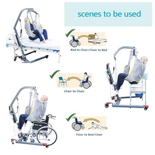 Glcfound Hoyer Lift Sling Full Body Sling with Patient Lifts Lifting Sling for Patient Transfer and Positioning and Lifting Patient Aid Full Body Toileting Sling Patient Aid One Piece Patient Lift Sling L