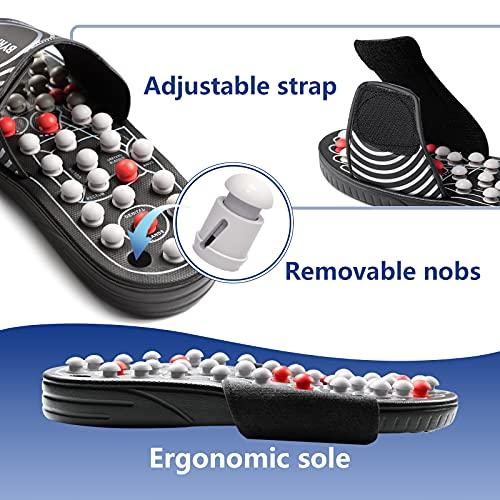 BYRIVER BYRIVER Reflexology Slippers Foot Massager, Acupressure Foot Roller for Plantar Fasciitis, Improve Feet Blood Circulation, Healthcare Relaxation Gifts for Mum dad(05S)