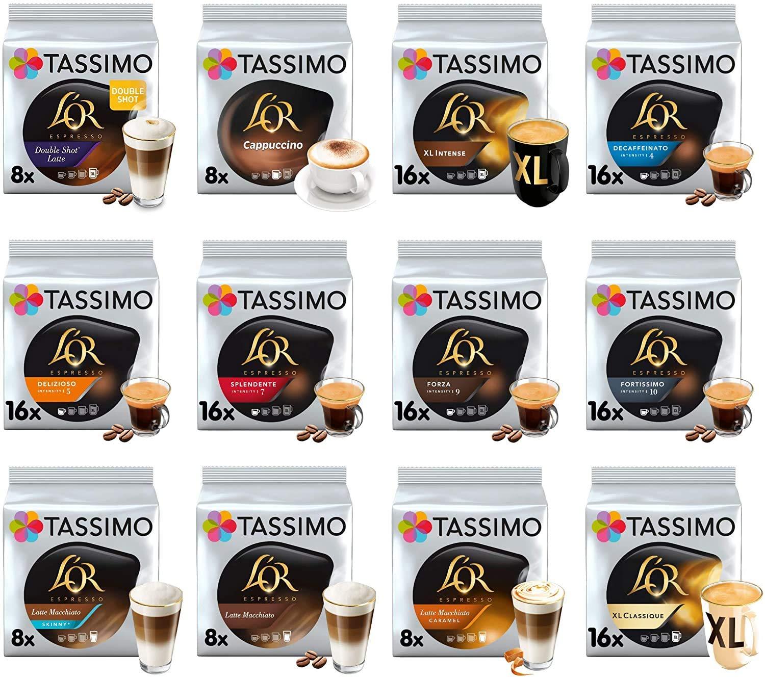 Stormbrew Tassimo Coffee, Tea, Chocolate Pods. Pick Any 5 Packs from 50+ Blends Including Kenco, Costa, Jacobs, Hot Chocolate, Chai latte, Baileys, Cadbury, Milka, Cafe Hag and More.