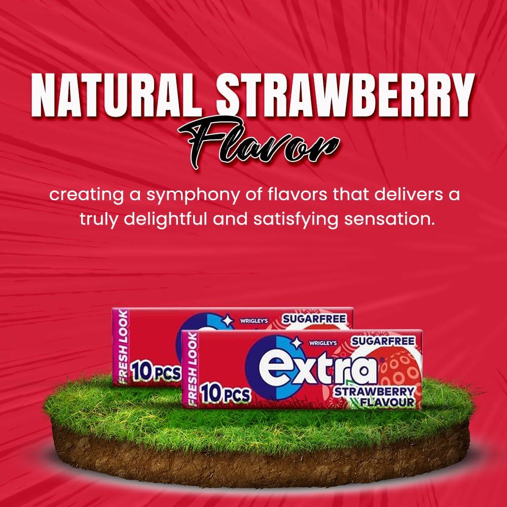 VR ANGLE Extra Chewing Gum 10 x Sugar Free Selection Fresh Bulk box All Mix Flavours - Peppermint, Watermelon, Strawberry, Ice, Apple, White, Cool Breeze, Bubblemint, Blueberry, Spearmint Sold by VR Angle