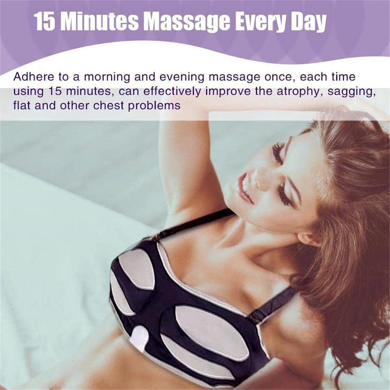 HEAXIY HEAXIY Electric Breast Enhancer Bra Machine, Professional Breast Massager, 3 Temperature Adjustments, Timer 30/50/60 Minutes, Prevent Breast Prolapse, Sagging Deformation,AB