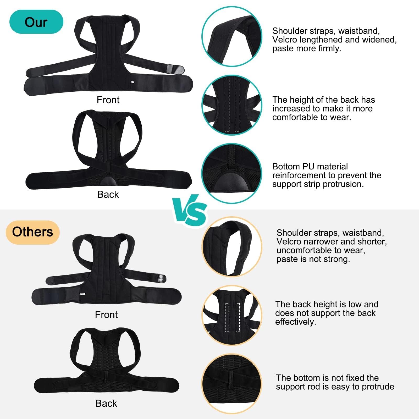 Generic Adjustable Scoliosis Posture Corrector Breathable Full Back Support Brace Women Men Back Straightener For Hunchback Correction, Lumbar Support Shoulder Neck Posture Support(XXL)