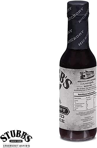Stubbs Stubbs Hickory Liquid Smoke - Gluten-Free, Non-GMO Flavour Seasoning - Suitable for Vegans and Vegetarians, 148ml (Pack of 3)
