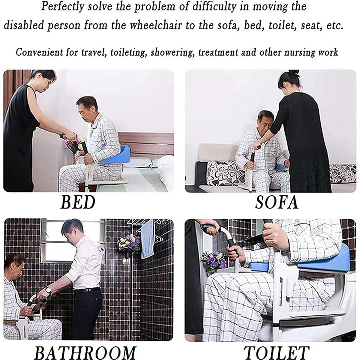 Taifuan Patient Lift and Transfer Chair, Bathroom Wheelchairs,Patient Transfer Chair,Seated Patient Lift,360 Degree Universal Wheel,Home Shifter for Nursing Paralyzed Elderly,Disabled People Manual Wheelchair