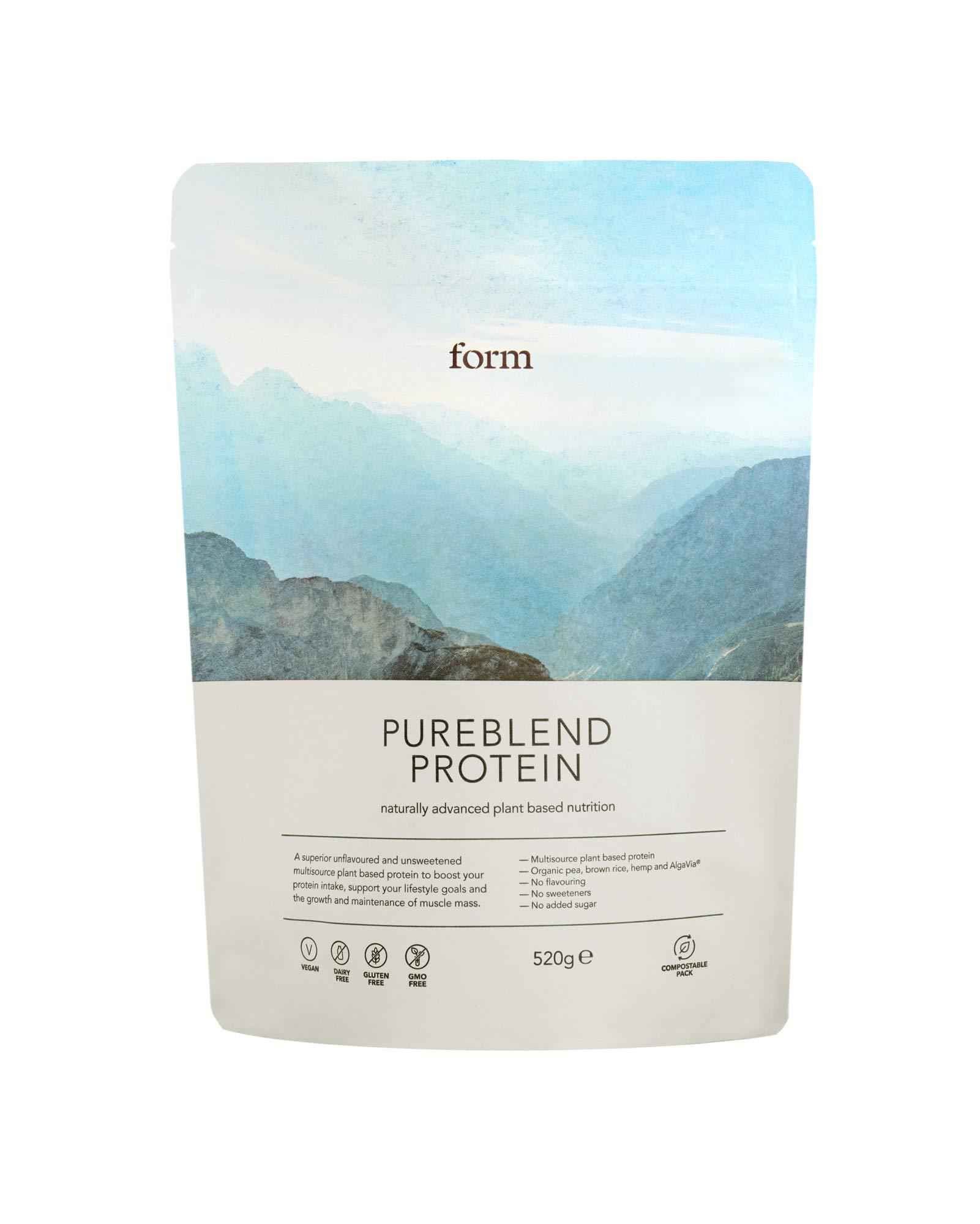 Form Form Pureblend Protein - Unflavoured and Unsweetened Vegan Protein Powder - 15g of Plant Based Protein per Serving. Perfect for Your Smoothies, Cooking and Baking.