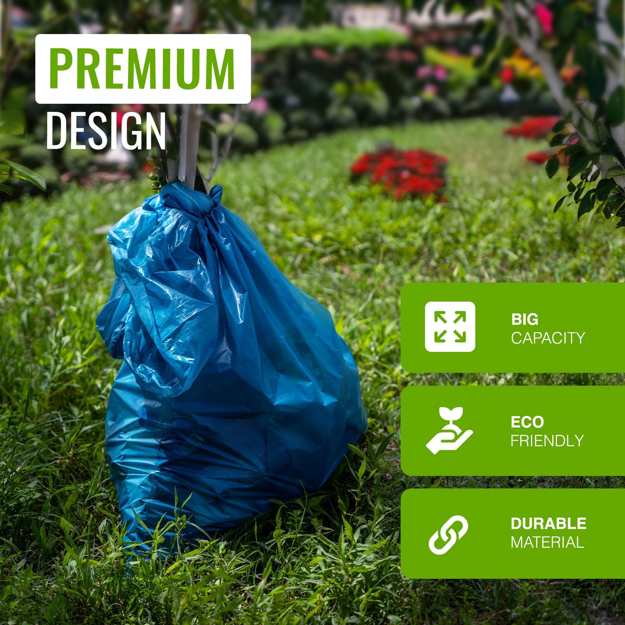 EcoBag EcoBag - 20 Pack Blue Rubble Bags - 40L - 100 Microns - Recyclable Heavy Duty Bin Bags - Leak Resistant Rubble Sacks for Garden, Builders, Caterers, Kitchen, DIY (508 x 762mm)