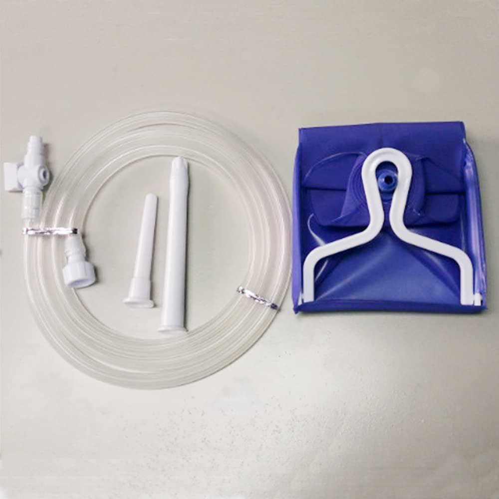 Telismei Enema Bag Kit, Enema Bag Kit for Colon Cleansing, Non-Toxic PVC Enema Bag Kit, Home Enema Colonic Irrigation Kit Bag, Reusable Coffee & Water Colon Cleansing/Detox Enemas (2 L)