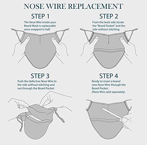 KT Valley Company Beard Face Mask for Men with a Beard, Bearded Men Face Mask, Reusable and Comfortable Beard Mask (Gray)