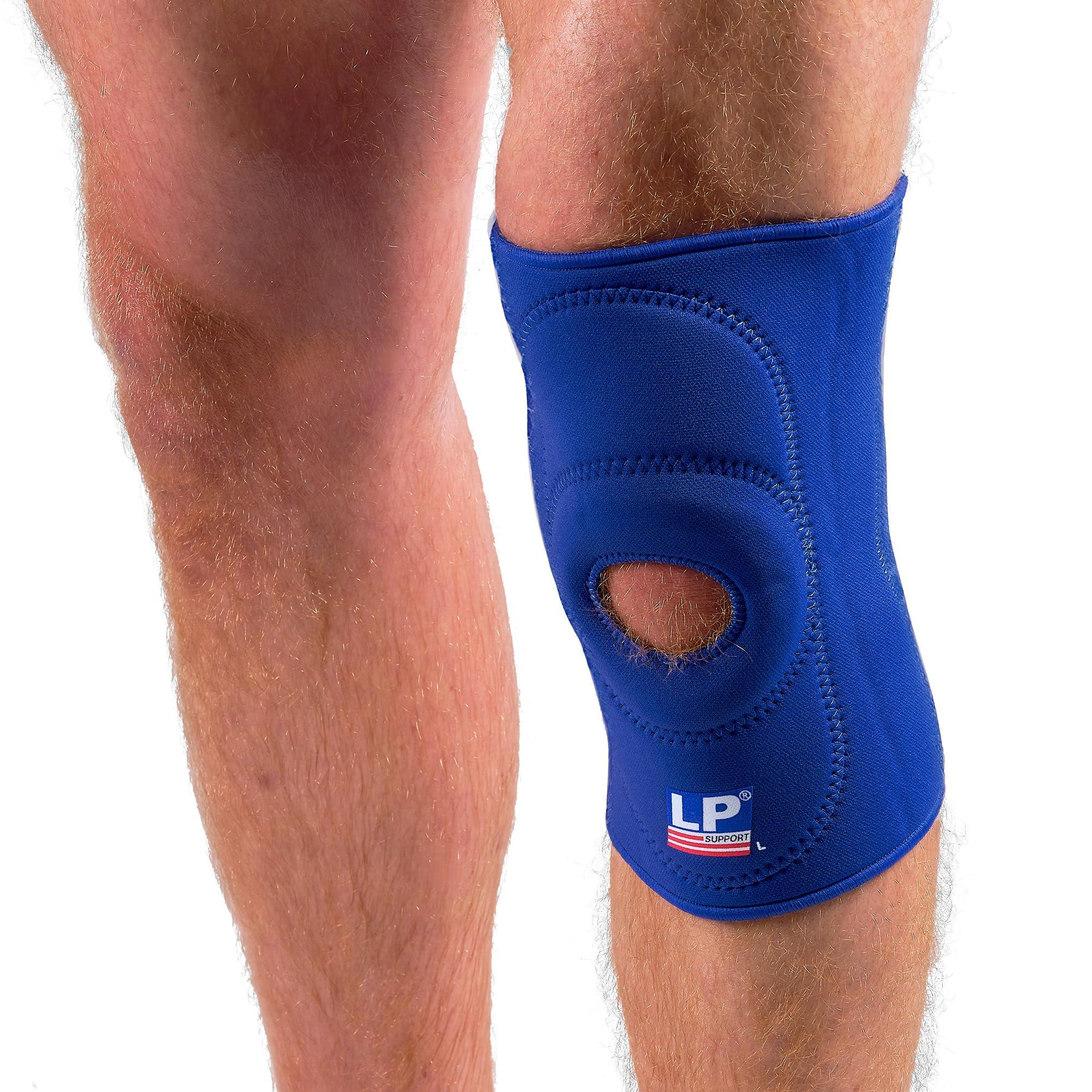 LP SUPPORT LP Open Patella Knee Support, Neoprene Knee Support - Arthritis Pain Relief, Knee Compression Support & Sports Injury Rehabilitation. Blue, XX-Large