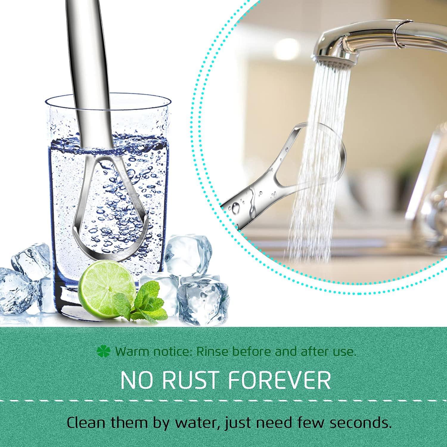 STmea Tongue Scraper, 3pcs Tounge scrappers, Medical Grade Metal Stainless Steel Tongue Cleaner Fights Bad Breath in Seconds, 100% BPA Free Tongue Scrapers Oral Care