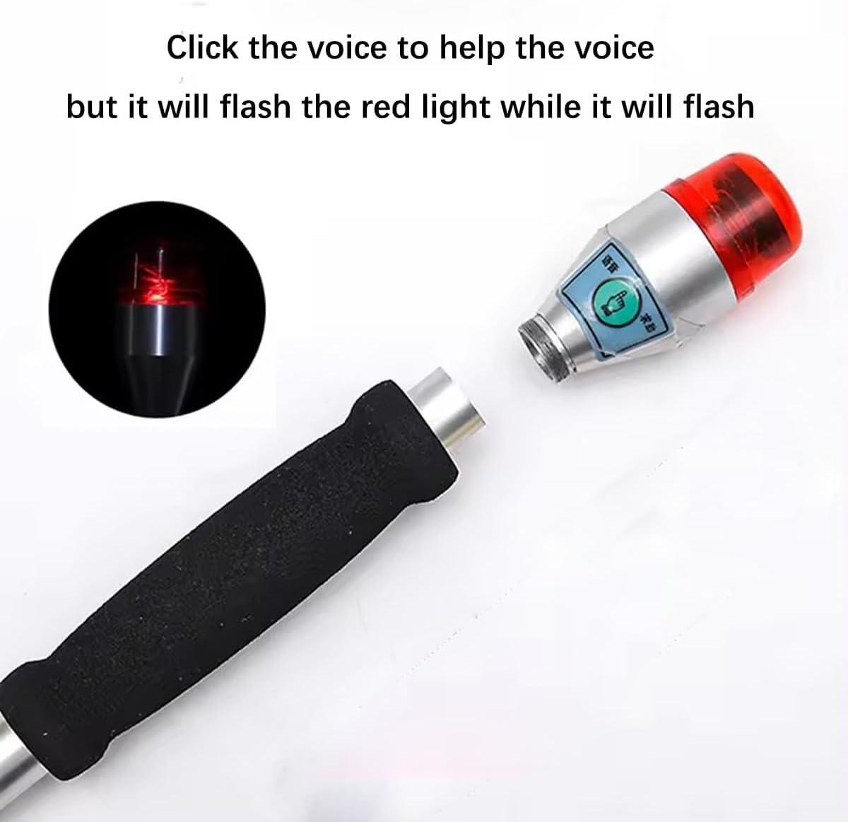 SEIBES Folding Blind Cane, Smart Voice Cane for The Blind And Elderly, Aluminium Alloy Folding Walking Stick, 132cm/52in Electronic Blind Cane