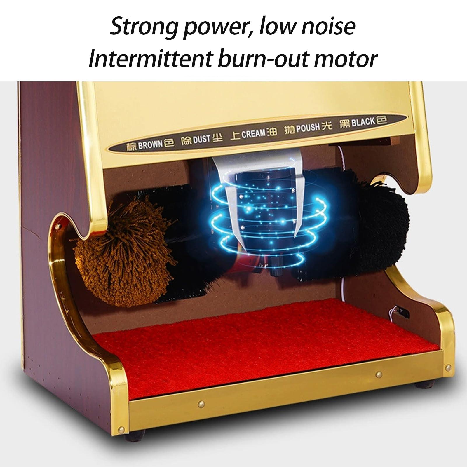 OmePS OmePS Electric Shoe Shine Machine, Automaticl Induction Shoe Polishing Machine, Automatic Shoe Shine Electric Shoe Brush, Stainless Steel Shoeshine Machine, Commercial Lobby Hotel Electtric, Vertical