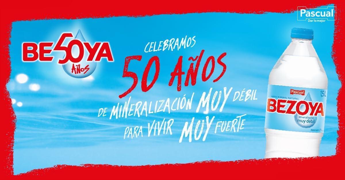 Pascual Bezoya Natural Mineral Water - Pack of 6 x 1L