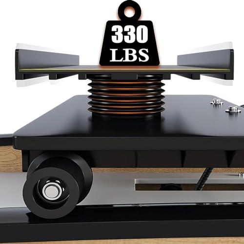 HDCCDM HDCCDM Ski Fitness Machine, Home Fitness Balance Board with Cane, Freely Adjustable Resistance 0-100KG, Strength and Balance Training Tool Set, Suitable for Waist, Abdomen and Legs