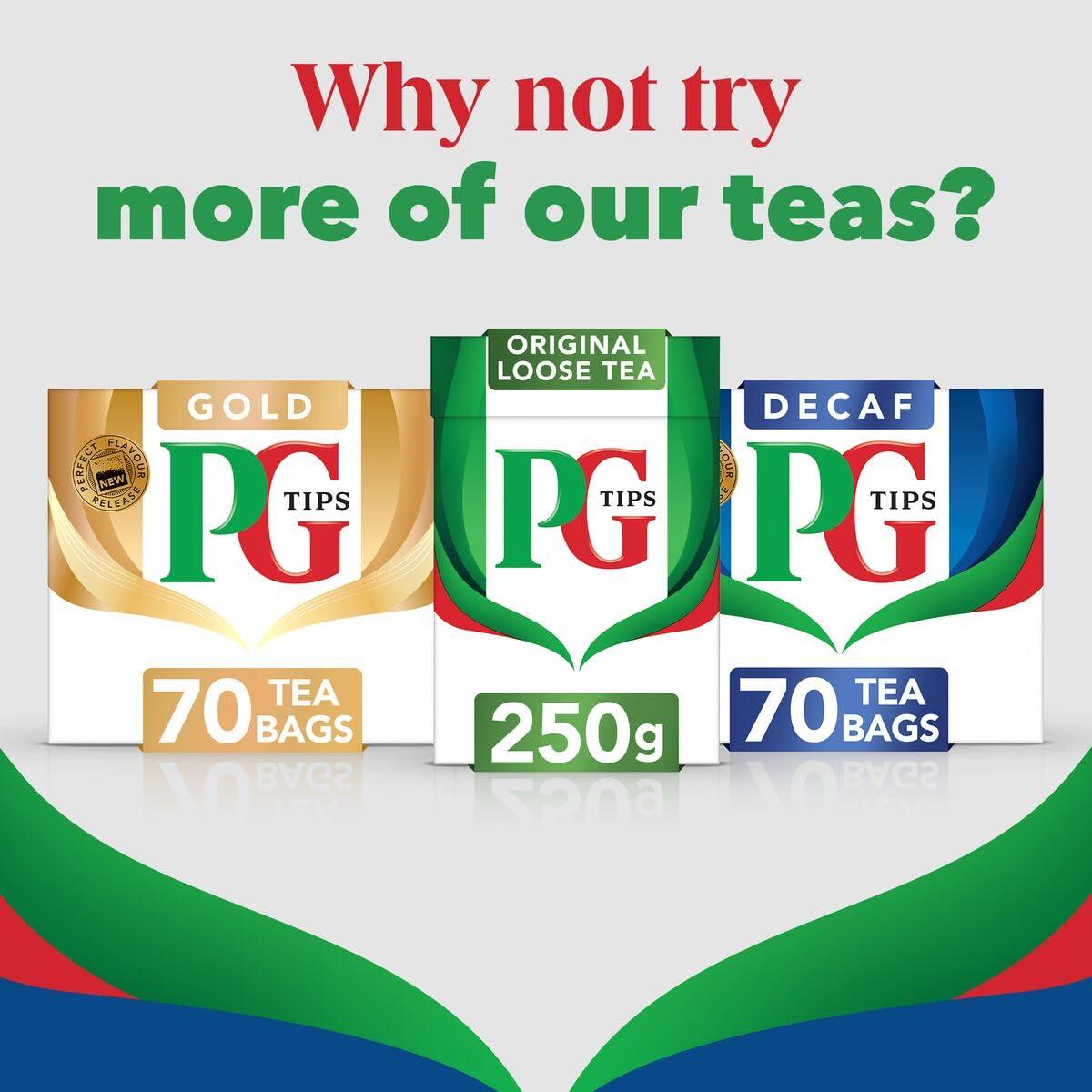 PG Tips PG Tips Decaf | Black Tea Bags Bulk | Indulgent, Velvety & Rich Black Tea | Perfect Flavour Release | Decaffeinated | 6 Packs | 420 Plant Based Biodegradable Decaf Tea Bags