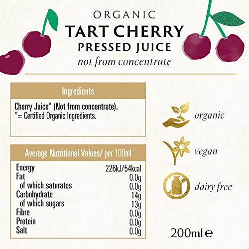 Biona Biona Organic Tart Cherry Juice 200 ml, Pack of 6 - Not from Concentrate - Pure, Pressed Fruit Juice - Freshly Harvested by Organic Farmers